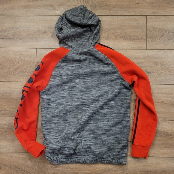 ADIDAS Red and Black Hooded Sweatshirt Size L - Picture 2 of 3